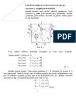 Analiza Circuitelor Electrice Compuse Cu Câteva Surse de Energie 4.1. Metoda de Utilizare Directă A Legilor Lui Kirchhoff