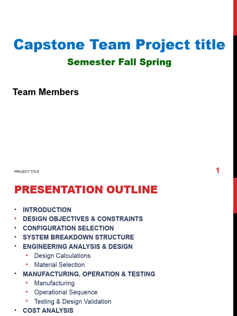 Capstone Project Engineering Overview | PDF | Engineering | Design