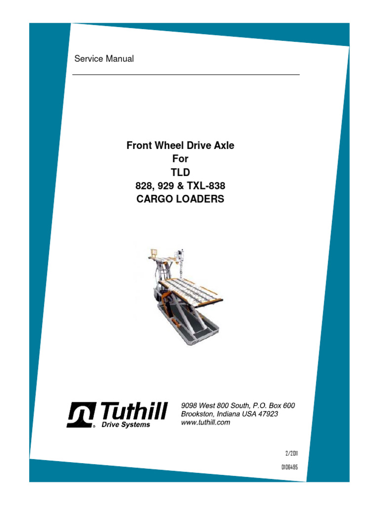 Front Wheel Drive Axle For TLD 828, 929 & TXL-838 Cargo Loaders ...