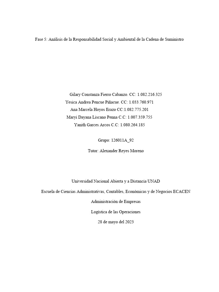 Fase 5 an lisis de la responsabilidad social y ambiental de la cadena
