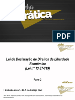 Declaração de Direitos Da Liberdade Economica - Lei 13.874-2019 - Parte II