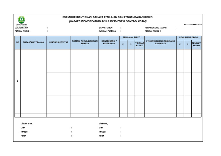 Form Latihan IBPR Kosong | PDF