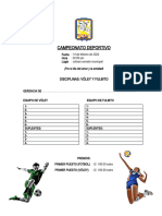 Formato de Inscripción de Equipos de Fútbol y Vóley Municipal