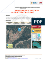 Reporte Complementario N.º 10952 - 19nov2023 - Lluvias Intensas en El Distrito de Huayopata - Cusco