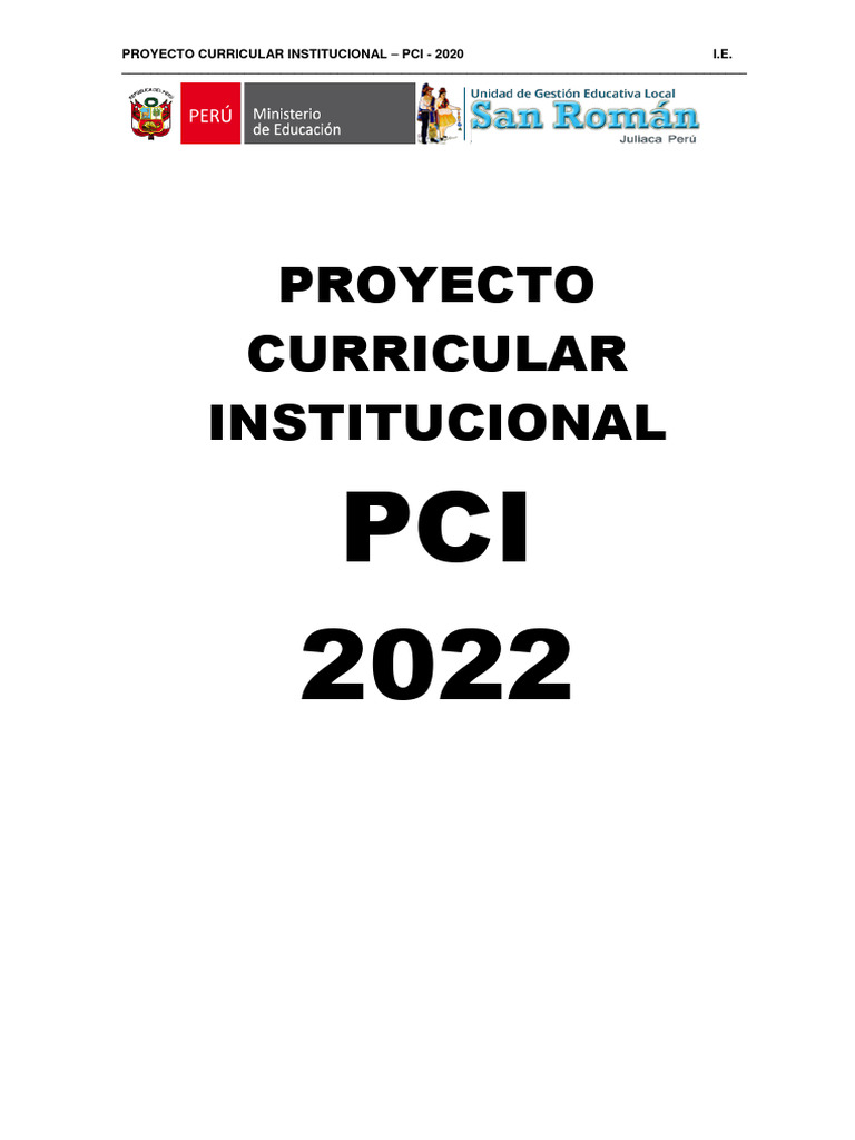 Proyecto Curricular Institucional 2022 | PDF | Plan de estudios | Enseñando