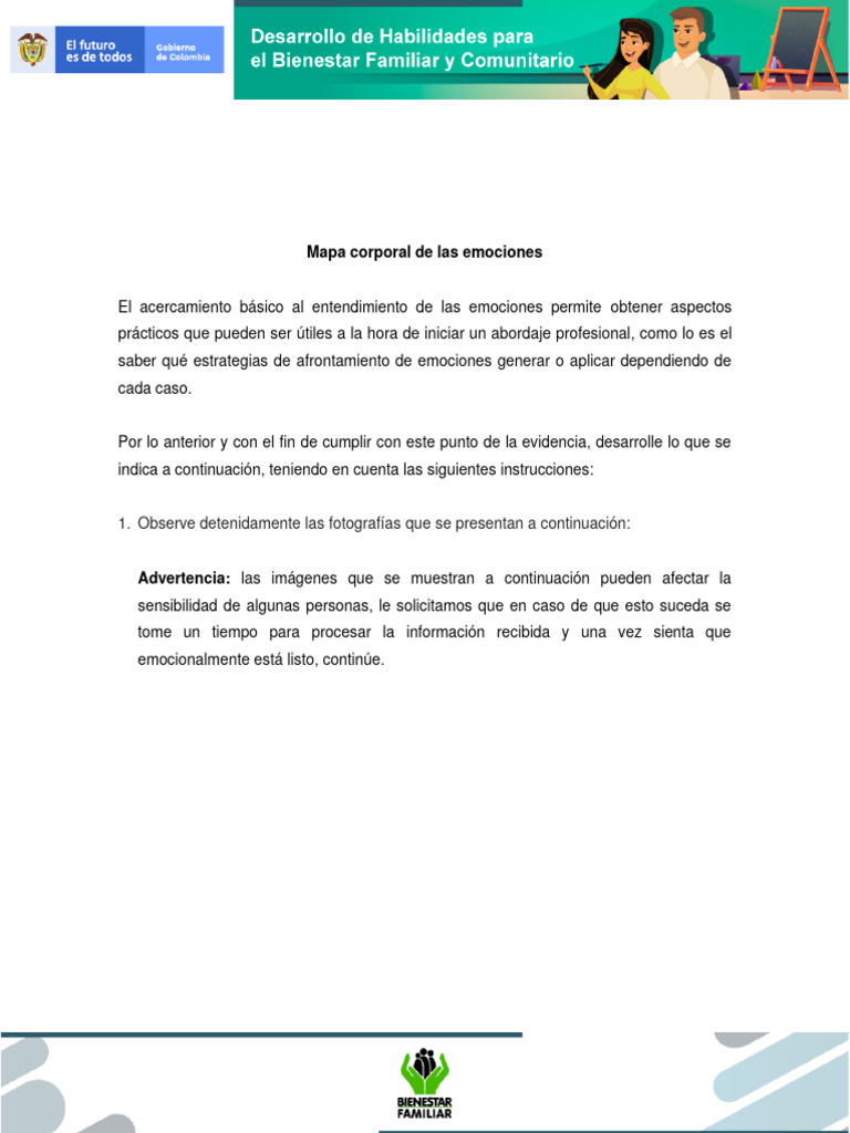 Mapa Corporal de Emociones para Niños | PDF | Las emociones | Ciencia ...
