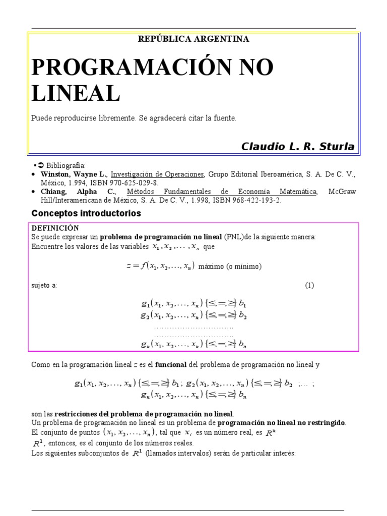 Programacion No Lineal | Programacion no lineal | Conjunto convexo