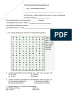 Quiz #1 Ciencias Naturales 4º