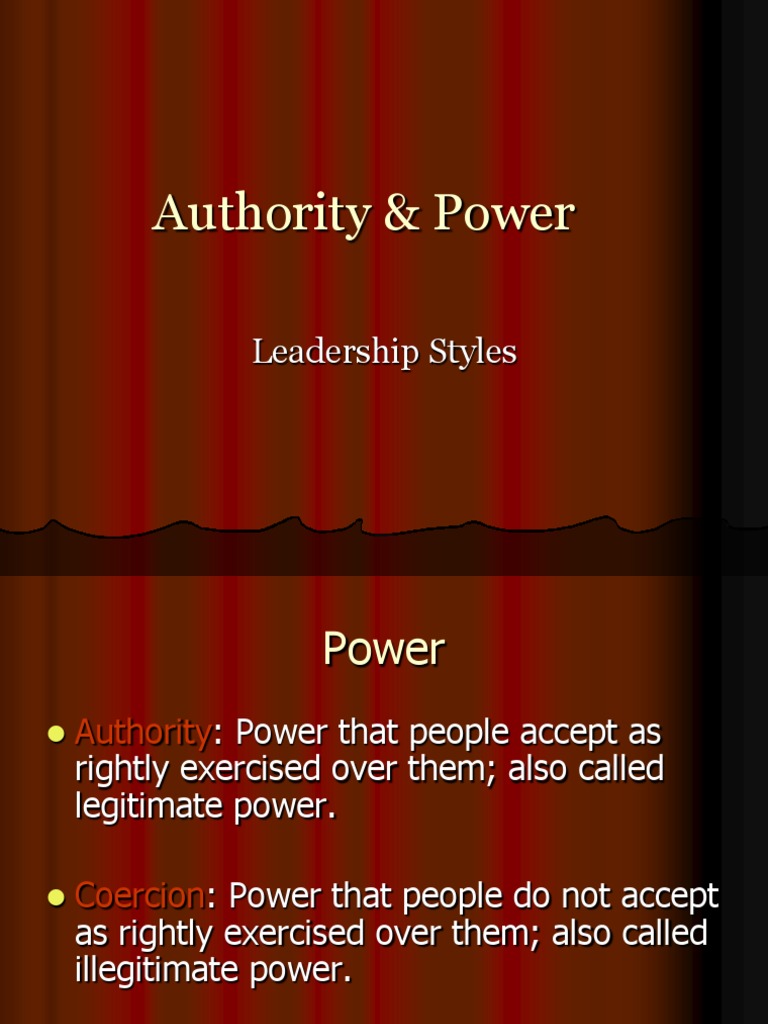 Types of Authority in Leadership | PDF | Power (Social And Political ...