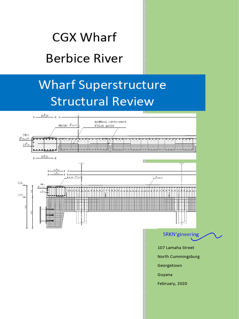 CGX Wharf Structural Review Report | PDF | Deep Foundation | Beam ...