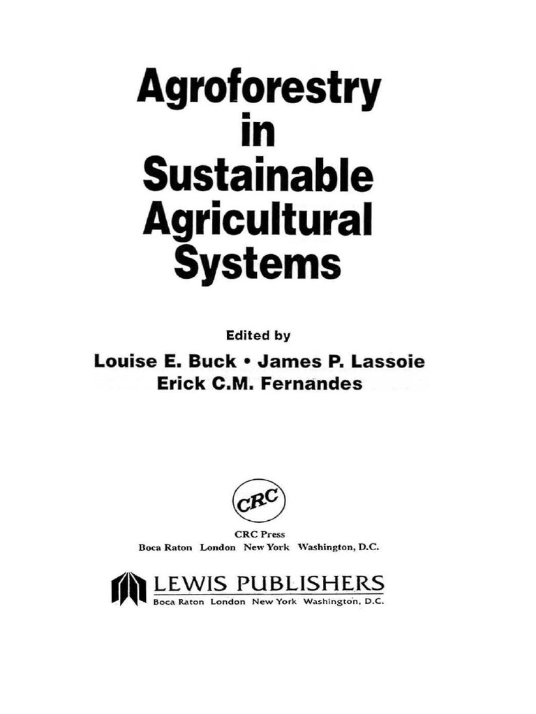 Book Agroforestry Agro Forests Incorporating A Forest VisiCIFOR1999 19p ...