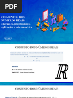 002 CONJUNTOS NUMERICOS DOS NUMEROS REAIS Operacoes Propriedades Aplicacoes e Reta Numerica