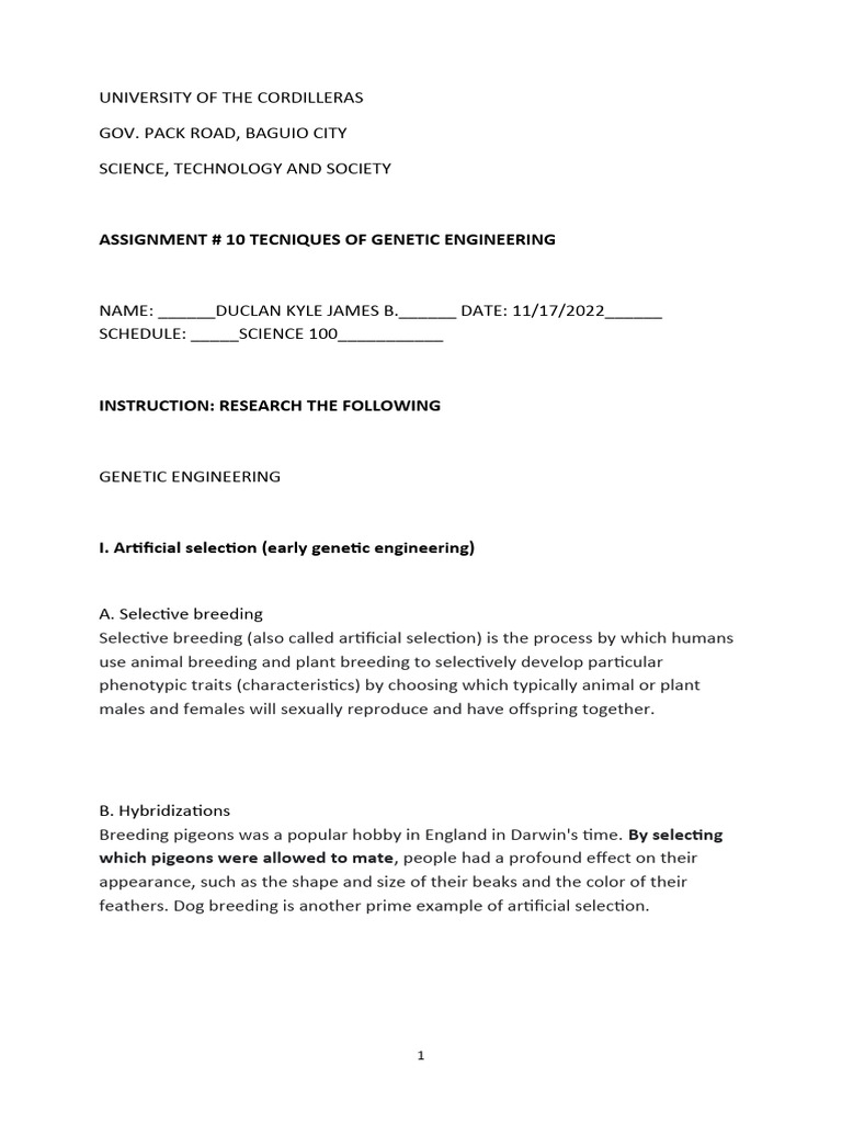 Genetic Engineering Techniques Overview | PDF | Genetically Modified ...