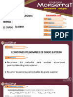 Sec. 5to PTT Álgebra - Semana 22