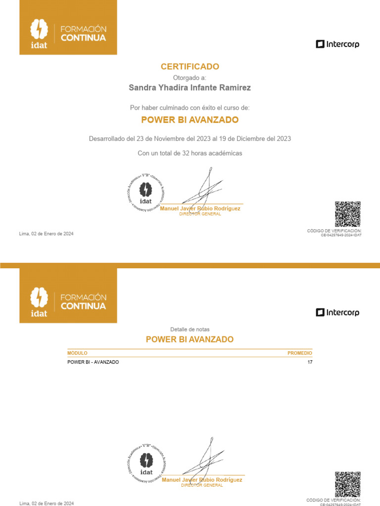 Certificado de Power BI Avanzado | PDF