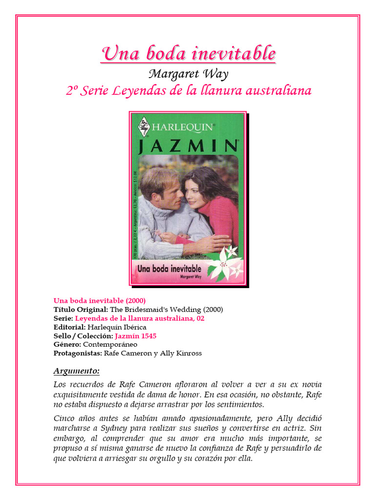 Una Boda Inevitable Leyendas Llanura Australiana 02 - Margaret Way ...