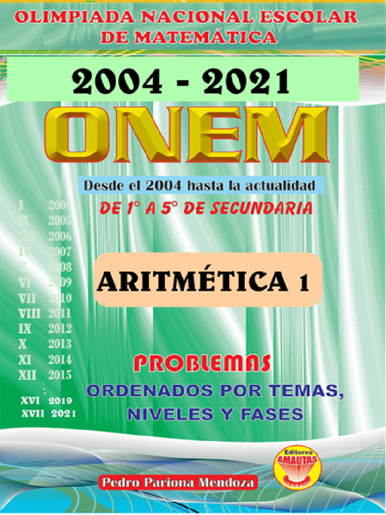 Aritmética Onem 2004 2021 | PDF