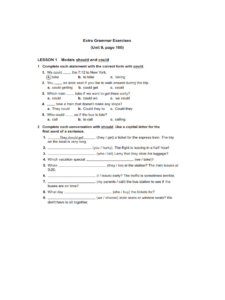 Should Vs Could | PDF