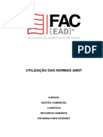 FAC EAD - Utilização Das Normas ABNT - Entrevistas - Pesquisas