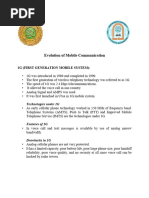 Evolution of Mobile Communication: 1G (First Generation Mobile System)