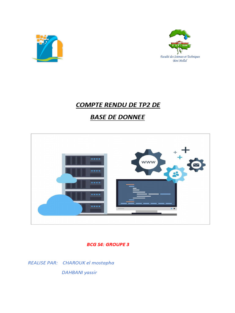 Rapport TP2 : Gestion de base de données | PDF