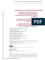 Desarrollo y Validación de Escala Multimodal para Resultados de Tratamiento en Trastornos Por Uso de Sustancias