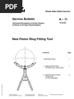 Service Bulletin A - 11: Technical Information To All The Owners of Sulzer A 20 Type Diesel Engines 15.09.95