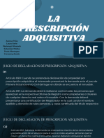 La Prescripción Adquisitiva