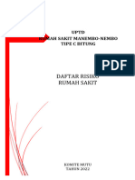 E.P 2 Dan 3 DAFTAR RISIKO RUMAH SAKIT (RISK REGISTER) TAHUN 2022