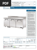 Ficha Técnica Mesa de Refrigeracion Industrial TWT 72 Ada HC