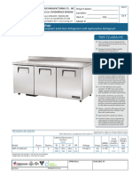 Ficha Técnica Mesa de Refrigeracion Industrial TWT 72 Ada HC