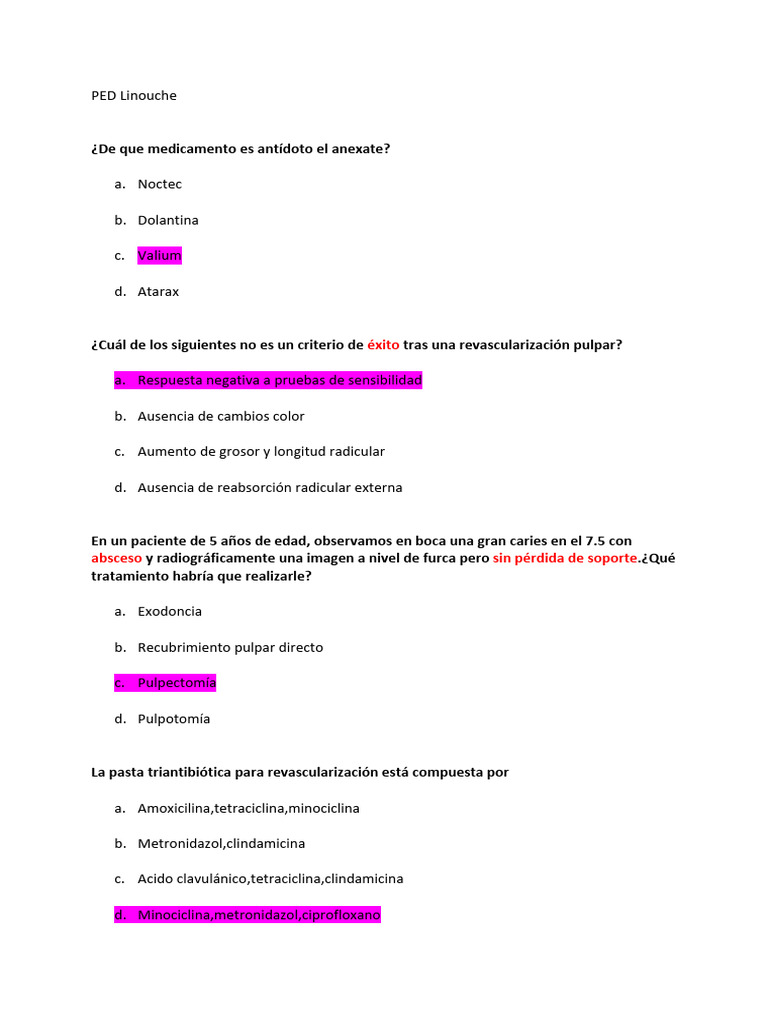 PED Linouche | PDF | Especialidades Medicas | Boca