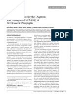 Practice Guidelines For The Diagnosis and Management of Group A Streptococcal Pharyngitis