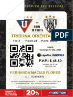 Tribuna Oriental (E) : Fernanda Macias Flores