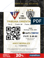 Tribuna Oriental (E) : Andy Morales