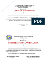 Certificate of Participation