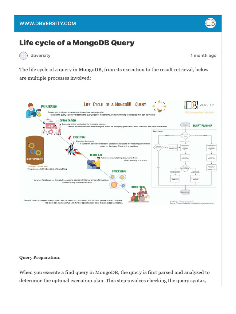 Life Cycle of A MongoDB Query | PDF | Database Index | Information ...
