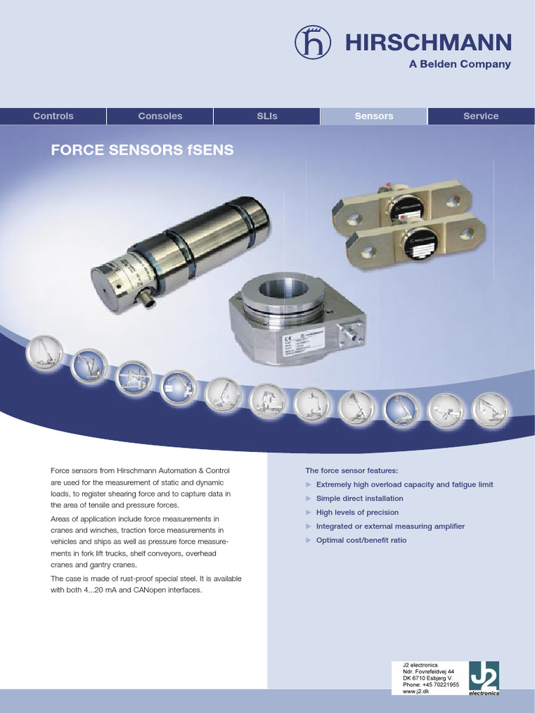 Force Sensors Overview and Specifications | PDF | Crane (Machine ...