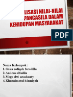 Aktualisasi Nilai-Nilai Pancasila Dalam Kehidupan Masyarakat