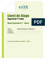 Livret Stages Master MMD1 - 2022-2023