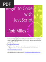 Begin To Code With JavaScript by Rob Miles Draft