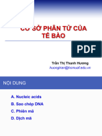 SINH HỌC ĐẠI CƯƠNG - CƠ SỞ PHẦN TỬ CỦA TẾ BÀO  