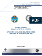 INSTRUCTIVO No 2 DE LABORATORIO QUIMICA 3 2021 Normasfuego Diagrama y Cristaleria