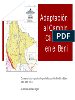 Adaptación Al Cambio Climático en El Beni: Conversatorio Organizado Por La Fundación Fredrich Ebert 8 de Abril 2014