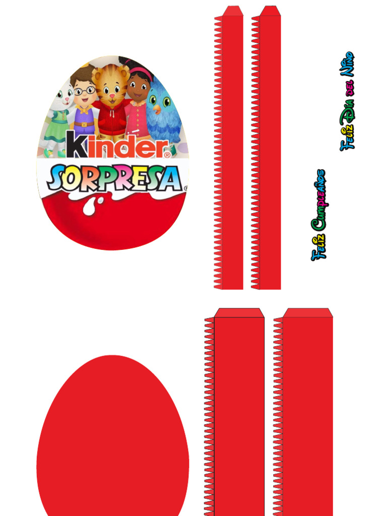 Caja Huevo Kinder Personajes Pdf