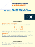 Métodos de Solución de Ecuaciones Simultaneas