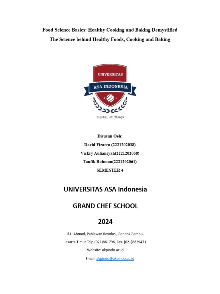 Food Science Basics | PDF