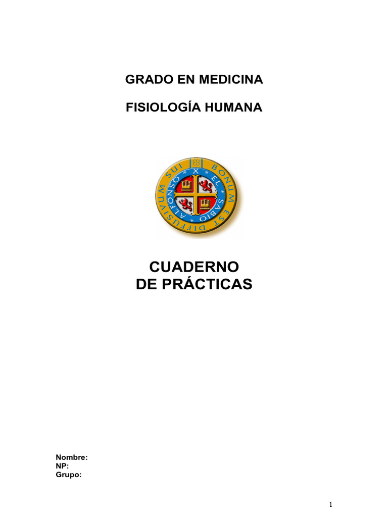 Cuaderno Practicas Fisiologia Humana Pdf Presión Sanguínea