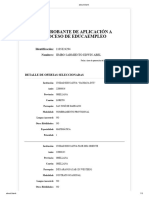 Comprobante de Aplicación A Proceso de Educaempleo: Identificación: 1105824294 Nombres: Jimbo Sarmiento Edwin Abel