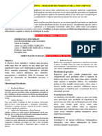 Orientações Trabalho de Pesquisa - Nota Mensal 1 Série-1